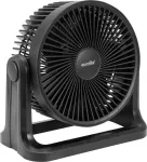 EUROLITE AKKU AF-10 Mini tylus ventiliatorius, juodas, 23 cm &Oslash;, maitinamas baterija, veikia iki 11,5 h