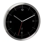 TFA Dostmann 60.3544.01 radio valdomas sieninis laikrodis, 245 mm nerūdijančio plieno korpusas, slenkantis mechanizmas