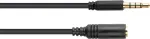 GoodConnections 3.5mm 4-polių TRRS prailginimo kabelis, vyri&scaron;kas į moteri&scaron;ką, 2m, juodas AS-35V4B2