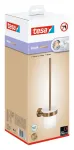 tesa MOON BRONZE tualeto &scaron;epečio rinkinys su klijais tvirtinamu laikikliu, stiklas ir metalas 40601-00000-00