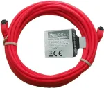 IT-BUDGET Vollkupfer Premium tinklo kabelis (patch) - Slim AWG 28 - Cat.8.1 - 2000 MHz - be halogenų - PoE+ - 40 GBit - raudonas - 5 m (90ITBSLIM81PK5R)