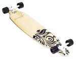 MUUWMI AU 559 ilgasis riedlentis (longboard) - 8 sluoksnių klevo denis, ABEC 7 guoliai, 70 mm ratai, medienos spalvos