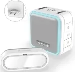 Honeywell DC515SP2L belaidis durų skambutis su ki&scaron;tukiniu skambučiu ir mygtuku, 150 m nuotolis, 6 melodijos, baltas