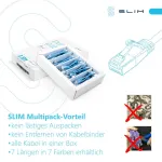 Wirewin SLIM KAT6A 10 Gigabit &scaron;viesus perdavimo kabelis, 0,25 m, U/FTP, &Oslash; 3,8 mm, baltas, 50 vnt. paketas (SLIM-LS-K6A 0.25 WT 50)