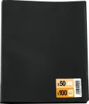 ELBA DIN A4 dokumentų segtuvas su 50 permatomų ki&scaron;enėlių, juodas, PP 0,3 mm, 32041009