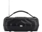 Tracer Explorer TRAGLO47616 ne&scaron;iojamoji Bluetooth kolonėlė, TWS, Bluetooth 5.3, 15 W RMS, FM radijas, žibintas, saulės elementas, 1800 mAh maitinimo bankas, microSD, juoda