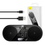 Baseus 2In1 20W skaitmeninis LED ekranas ausinėms juodas belaidžio įkrovimo