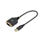 StarTech.com 1 pėdos (30 cm) USB į RS232 nuoseklųjį adapterio kabelis su COM i&scaron;laikymu ir keičiamomis veržlėmis/varžtais, USB-A į DB9, FTDI mikroschema, ESD apsauga, Windows/macOS/Linux