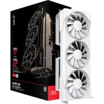 Vaizdo plok&scaron;tė XFX Radeon RX 9070 XT &mdash; 16 GB GDDR6, 256 bitų, PCIe x16, 2400 MHz, 3 ventiliatoriai balta, 325&times;65 mm