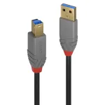 Lindy 3 m USB 3.2 A tipo į B tipo laidas, 5 Gbps, Anthra Line