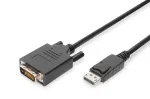 ASM AK-340301-030-S ASSMANN Kabelis DisplayPort 1.1a su fiksatoriumi Tipas DP/DVI-D (24+1) Ki&scaron;tukas/Ki&scaron;tukas Juodas 3m