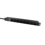 Lanview LVR-2MSCH-SCH-C13-8 19 colių stovo maitinimo juosta 1U 10A 8x Schuko