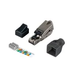 EFB Elektronik 88035.1 RJ45 ki&scaron;tukas, STP, Cat.6, užspaudžiamas vietoje, sidabrinis