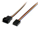 StarTech.com FAN4EXT12 4 kontaktų Molex PWM ventiliatoriaus maitinimo prailginimo kabelis, ki&scaron;tukas/lizdas, 30 cm (12 colių)