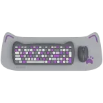 Belaidis klaviatūros ir pelės rinkinys CANYON HSET-W6 Kitty Edition &ndash; violetinis