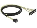 SCSI kabelis DeLOCK 85685 juodas geltonas 1 m 1 x Mini SAS HD SFF-8643 4 x SATA 7 kontaktų