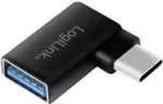 Logilink USB adapteris USB-C (ki&scaron;tukas) kampuotas į USB (lizdas) USB 3.2 Gen 1 5 V 3 A juodas (AU0055)