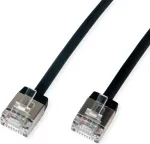 ROLINE U/FTP Patch laidas Cat.6A Ultra-trumpas RJ45 juodas 1.5m - Tinklo kabelis - CAT 6a (21.15.4564)