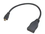 HDMI adapterinis kabelis Akasa AK-CBHD09-25BK (Micro HDMI &rarr; standartinis HDMI, 0,25 m)