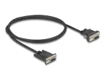 Delock RS-232 serijinis kabelis, D-Sub 9 lizdas su maitinimu 9 kontakte (DC 5.5 x 2.1 mm), 1 m, juodas