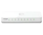 D-Link DES-1008C nevaldomas Fast Ethernet (10/100) komutatorius, 8 prievadai, stalinis, baltas