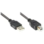 GoodConnections USB 2.0 A > B (ST-ST) 1,8m adapterio laidas juodas (2510-2OFS)