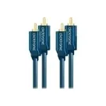 Stereo garso kabelis (2x RCA ki&scaron;tukas / 2x RCA ki&scaron;tukas) - 0,5 m, koaksialinis kabelis galingam garsui