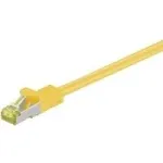Wentronic Goobay Cat.7 Ki&scaron;tukinis laidas, S/FTP (PiMF), Geltonas, 25 m - LSZH Halogen-Free, Varis, RJ45 Ki&scaron;tukas (91665)