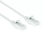 ACT White 0,5 m LSZH U/UTP CAT6 plonas &scaron;uolinis kabelis su apsaugotais RJ45 ki&scaron;tukais