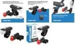Dviračio žibintų rinkinys FISCHER FAHRRAD LED, maitinamas baterijomis, juodas 50760