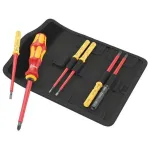 Wera 05006601001 Kraftform Kompakt VDE 7 Universal 2 rinkinys elektrikams: atsuktuvai su keičiamomis geležtėmis