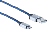 USB laidas ShiverPeaks BS14-50029 2m USB A Micro-USB B mėlynas