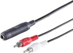 Garso kabelis ShiverPeaks 3-polių 6,3 mm į RCA (Cinch) 0,2 m, modelis 30521