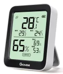Govee H5075 belaidis temperatūros ir drėgmės jutiklis, pastatomas