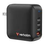 Verbatim Mini GaN įkroviklis 165W 4 prievadai US ki&scaron;tukas su EU ir UK adapteriais