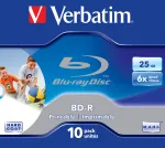 Verbatim BD-R SL 25GB 6x Printable 10 vnt. Jewel Case