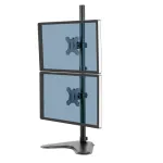 Fellowes Seasa dviejų monitorų stovas &ndash; laisvai pastatomas monitorių laikiklis 8 kg 32 colių ekranams &ndash; ergonomi&scaron;kas reguliuojamas monitoriaus stovas &ndash; pakreipimas 45&deg;, pasukimas 120&deg;, sukimas 360&deg;, VESA 75 x 75/100 x 100 &ndash; juodas