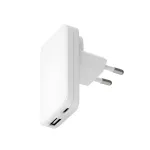 d bramante dbramante1928 Pro EU/US Slim Charger USB-C 20W + USB-A 18W, balta, vidaus AC