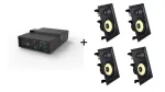Vivolink Audiopack rinkinys: aktyvus žemų dažnių garsiakalbis + 4 auk&scaron;tos klasės sieniniai garsiakalbiai (ribotas pasiūlymas) Juoda, laidinis, 110 W