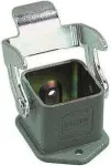 HARTING Han&reg; 3 A pavir&scaron;inio montavimo korpusas, lietinis aliuminis, dulkių pilka, viena svirtimi užrakinamas, M20 kabelio įvadas, IP65/IP67