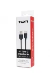 SEEK TOTI USB-A į Type-C, 1m PVC duomenų laidas 3A, juodas