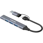 CANYON DS-02 4 viename USB-A/C &scaron;akotuvas, pilkas