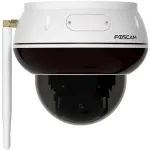 Foscam D8T-W White 4K 8MP Outdoor Wi-Fi 6 PTZ Dome IP Security Camera with AI Detection, IK10 Vandal Resistance, IP66 Weatherproof