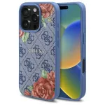 Guess GUHMP16XP4ROPEMCB iPhone 16 Pro Max 6,9 col. mėlynas kietas dėklas 4G Flowers Print MagSafe