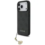 Guess 4G Charms Collection MagSafe Case, skirtas Apple iPhone 17 Pro, juodas