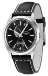 ZENO MAN 6662-7004Q-G1 &Scaron;veicari&scaron;kas kvarcinis vyri&scaron;kas laikrodis, 42 mm juodas ciferblatas, odinis dirželis