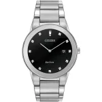 CITIZEN Eco-Drive vyri&scaron;kas laikrodis AU1060-51G 40mm nerūdijantis plienas juodas ciferblatas