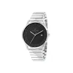 Pierre Cardin Vyri&scaron;kas analoginis kvarcinis laikrodis CLC.6006 &ndash; 43 mm nerūdijančio plieno korpusas, juodas odinis dirželis