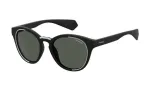 Polaroid PLD6065S807 Unisex Rectangular Sunglasses - Black Frame Grey Polarized Lens 52mm