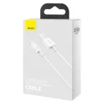 Baseus Superior Series Lightning kabelis, greitasis įkrovimas, duomenų perdavimas 2.4A, 1.5m, baltas (CALYS-B02)